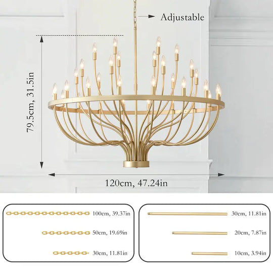 Modern Farmhouse Candle Chandelier Black Large Wagon Wheel Chandeliers