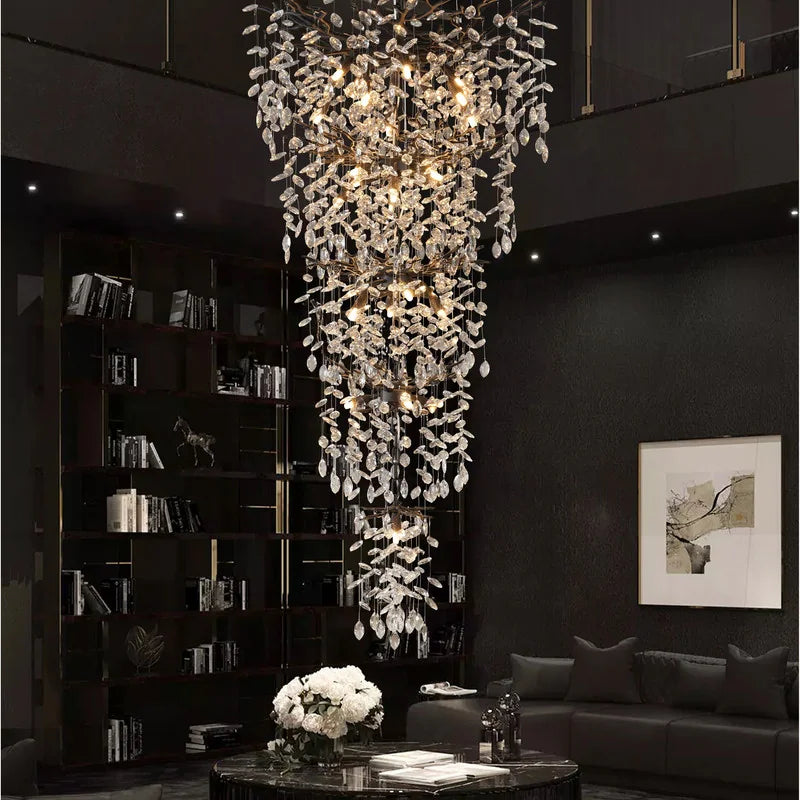 Crystal Dimmable LED Tiered Chandelier - 118In