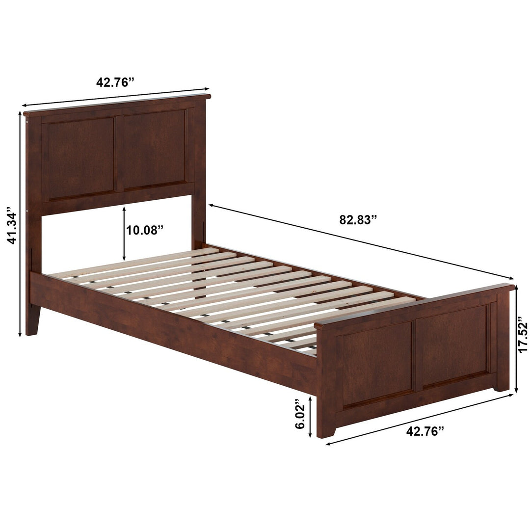 Charlotte Solid Wood Low Profile Platform Bed with Matching Footboard