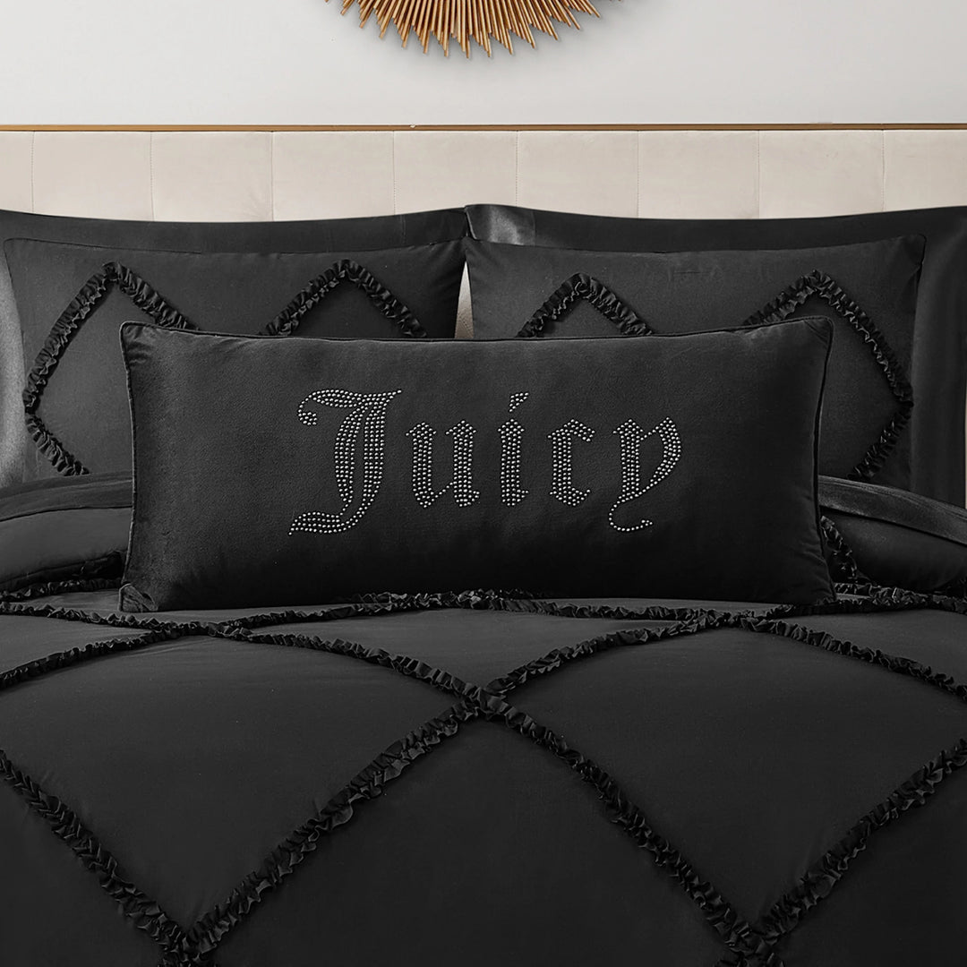 Silver Rhinestone Pillow 16" X 36"
