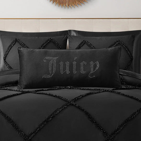 Silver Rhinestone Pillow 16" X 36"