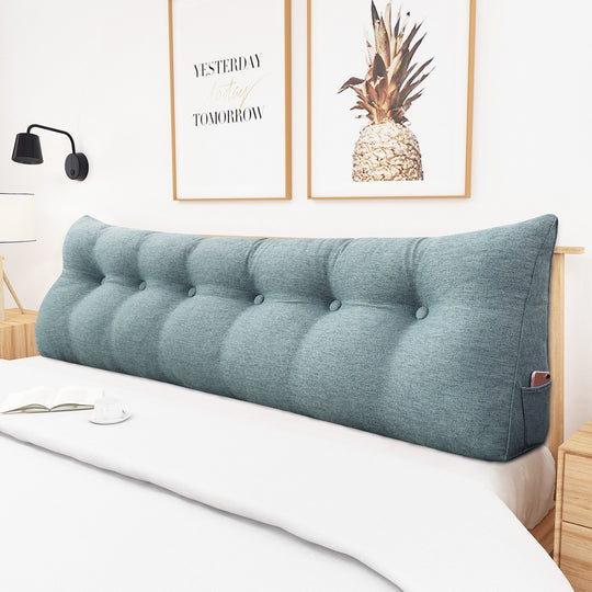 Bed Rest Wedge Reading Pillow Headboard Back Support Cushion