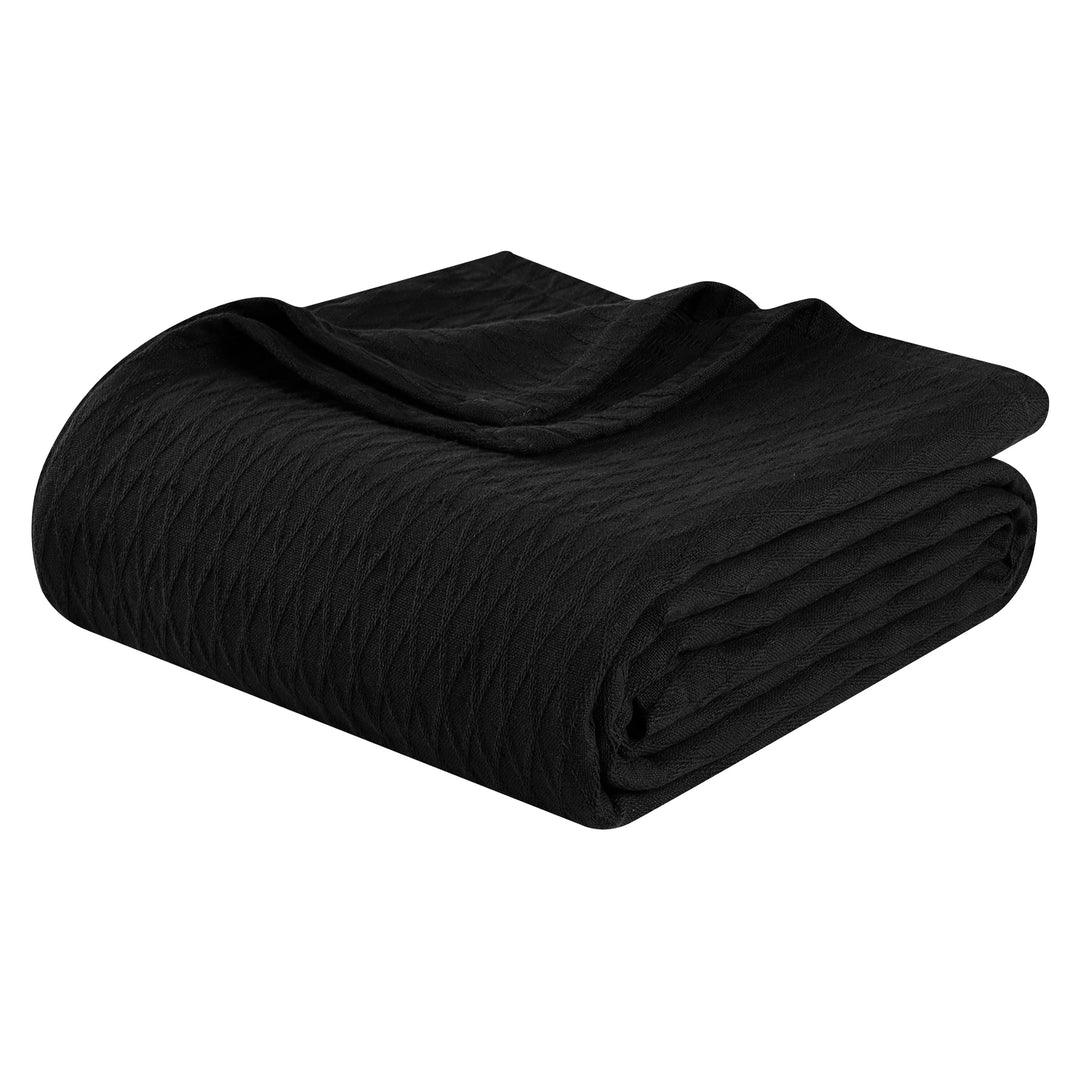 Diamond Weave All-Season Bedding Cotton Blanket
