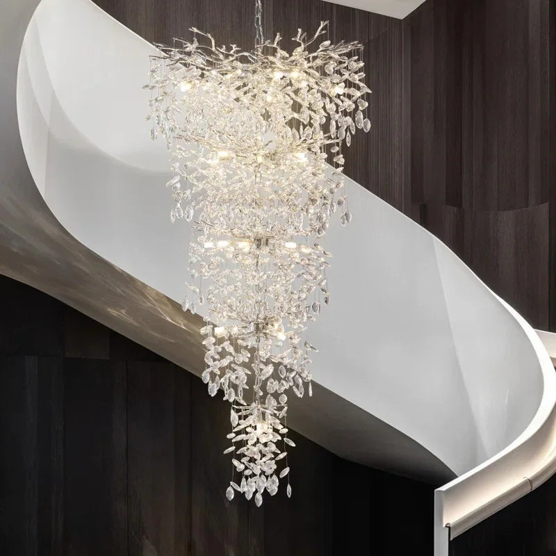 Crystal Dimmable LED Tiered Chandelier - 118In