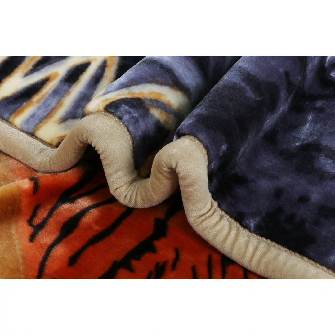 Empyrean Velvet 2 Ply Heavy Reversible Printed Raschel Blanket