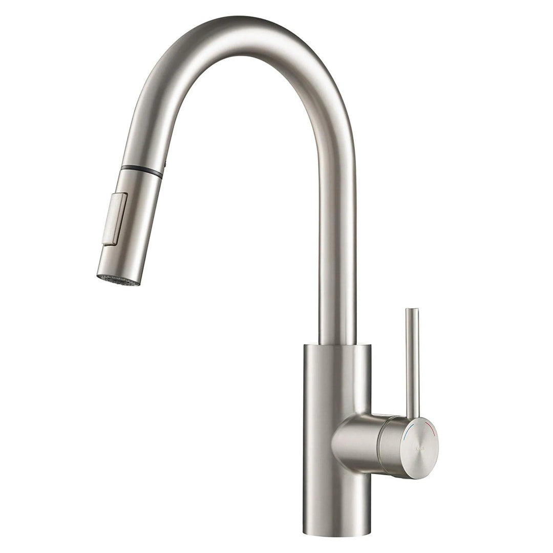2-Function 1-Handle 1-Hole Pulldown Sprayer Brass Kitchen Faucet