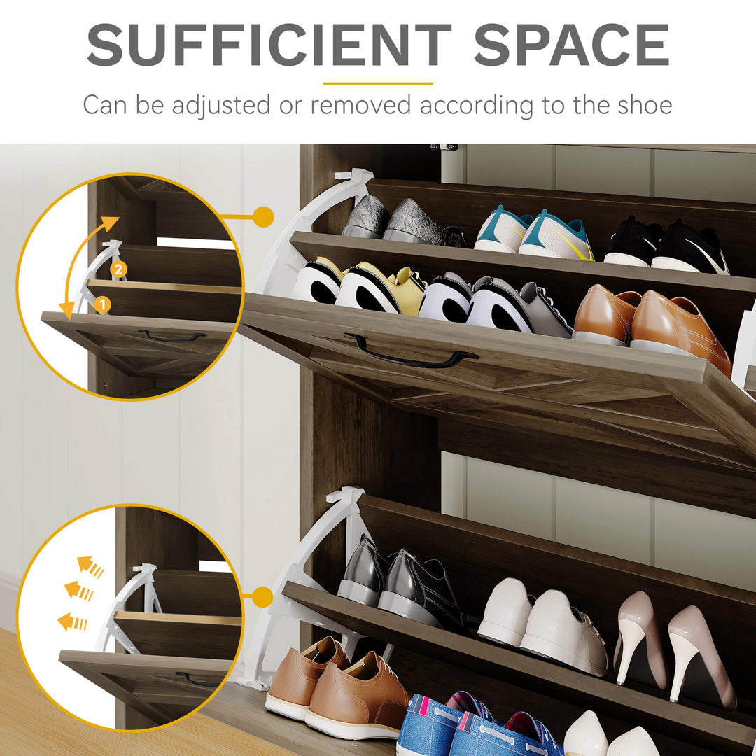 Shoe Storage Cabinet with Drawers Entryway Shoe Storage