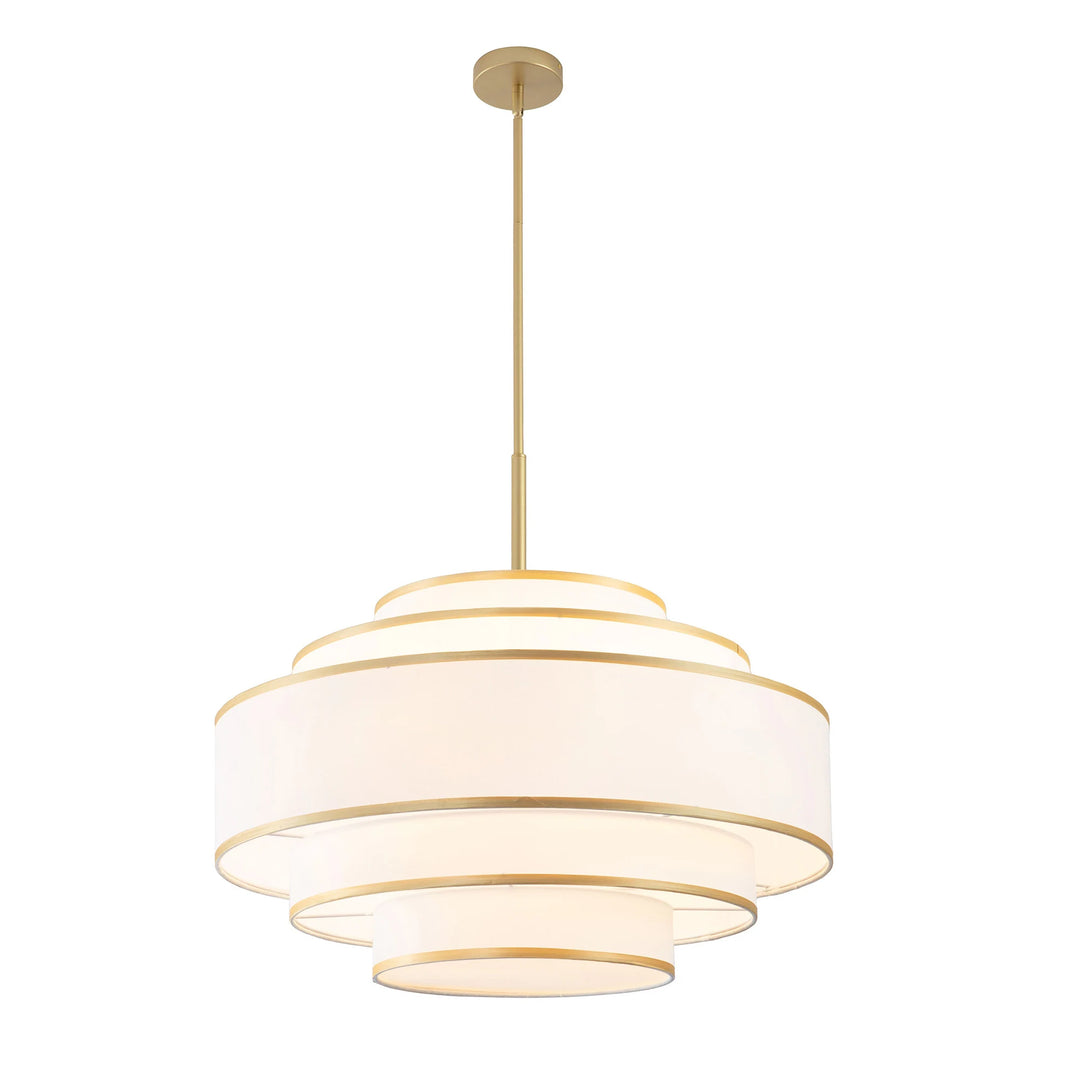 Getledel 30 In. 7-Light Dimmable Tiered Drum Chandelier