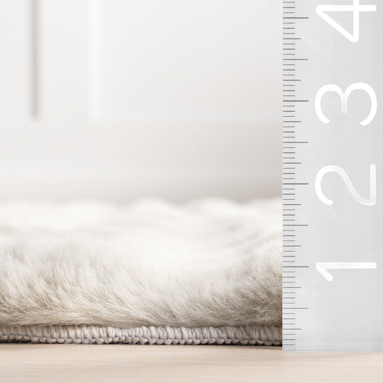 Jeni Solid Plush Machine Washable Area Rug