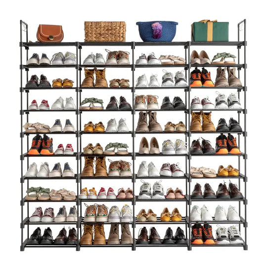 10-Tier Shoe Rack-Tiered Storage for Sneakers, Heels, Flats, Accessories, and More-Space Saving Organization