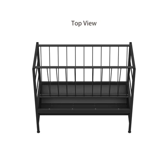 45-Gallon Heavy-Duty Pasture Hay & Grain Feeder with 24 Gallon Feed Pan, Livestock Feeding Trough Quick to Assemble, Feeding Goats, Calves, Cow, Horse for Farms