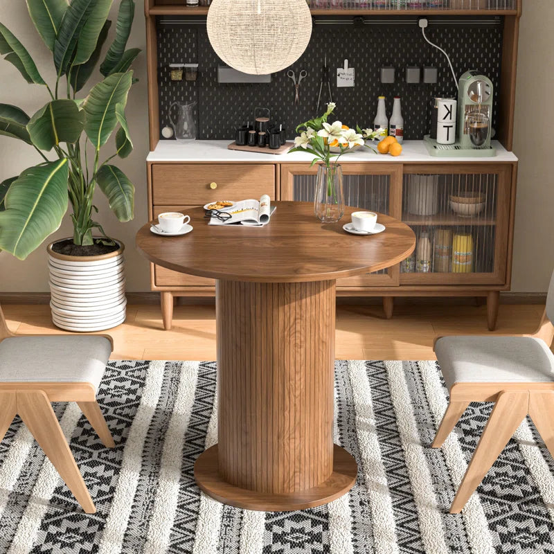 Round Dining Table, Farmhouse Kitchen Table for Kitchen Living Room