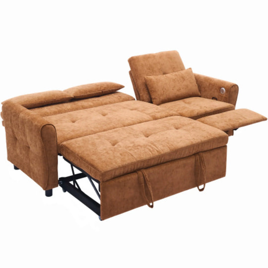 2-In-1 Sofa with Pull-Out Sleeper & Reversible Recliner by