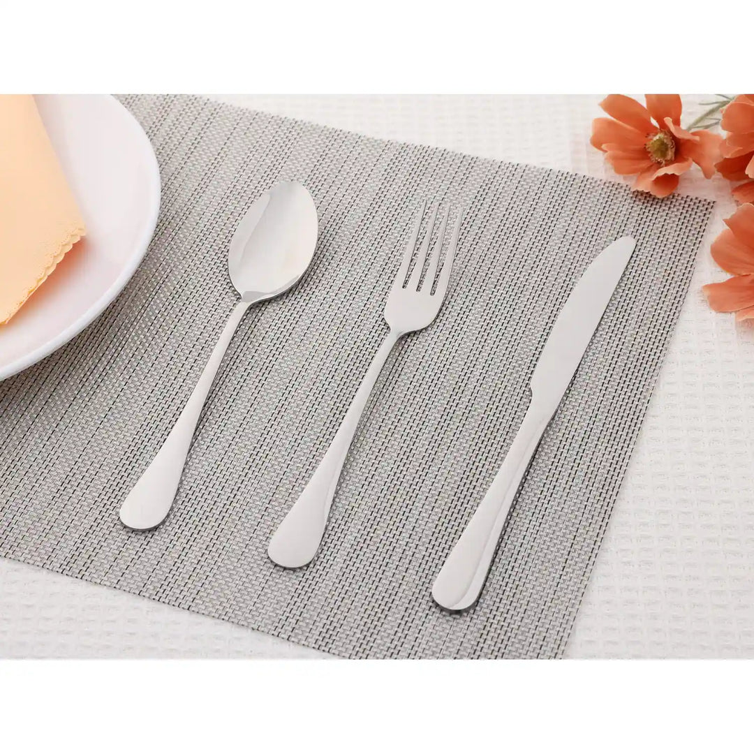 20 PCS Silverware Set, Stainless Steel Flatware, Mirror Polished Cutlery Set, Serving Utensils Set for Kitchen Dining - 20 PCS