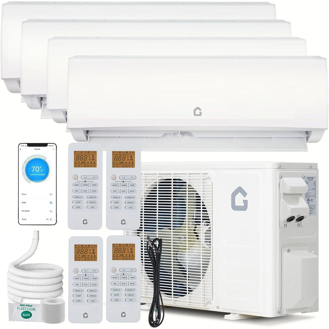 19 SEER2 35000 BTU Dual Zone Mini Split Air Conditioner, 9K+9K+12K+18K, 230V
