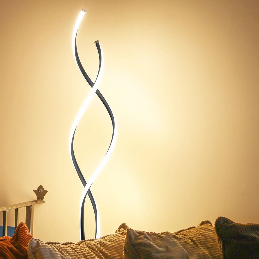 Embrace 60 In. Industrial 2-Light LED Super Bright Floor Lamp with Built-In 3-Way Dimmer Function