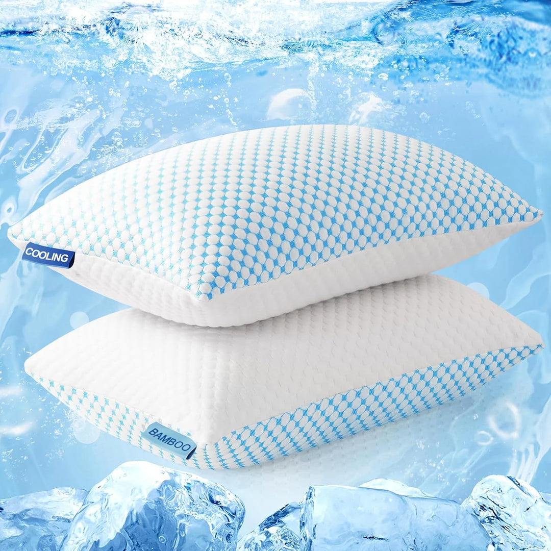 2-Pack Memory Foam Pillow, Cooling & Soft