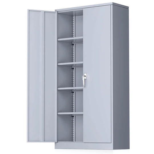 Metal Garage Storage Cabinets ( 72'' H X 36'' W X 18'' D ) with 4 Adjustable Shelves and Lockable Doors