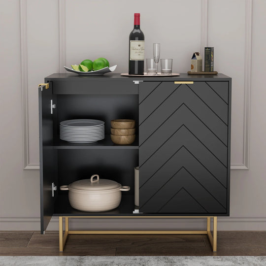 Versatile Sideboard Buffet Cabinet Storage with Adjustable Shelf