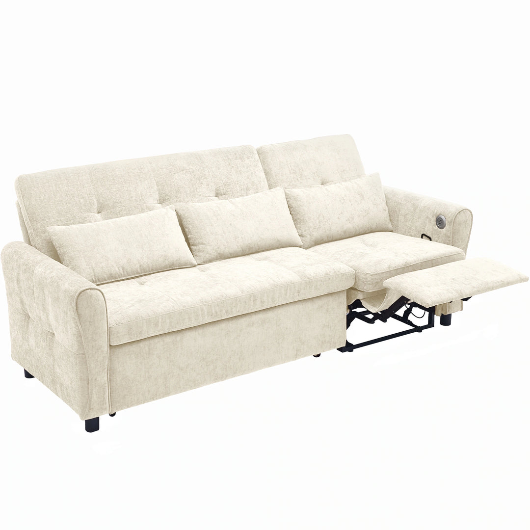 2-In-1 Sofa with Pull-Out Sleeper & Reversible Recliner by