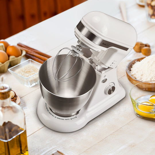 4.8QT 12-Speed Tilt-Head Electric Stand Mixer - Rotary Knob, Dough Hook/Whisk/Beater/Bowl