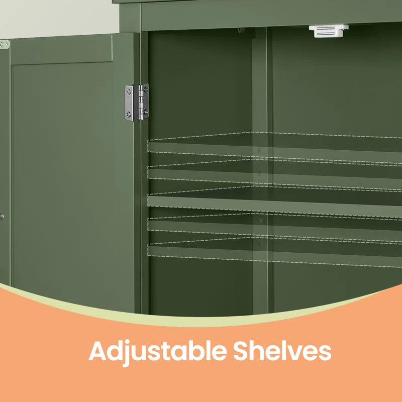 Arhavi 42.1" H Floor Storage Cabinet, Storage Unit, Freestanding Cabinet with 4 Doors