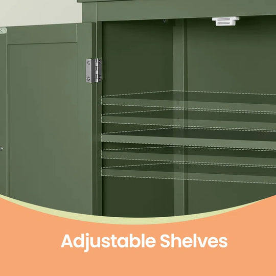 Arhavi 42.1" H Floor Storage Cabinet, Storage Unit, Freestanding Cabinet with 4 Doors