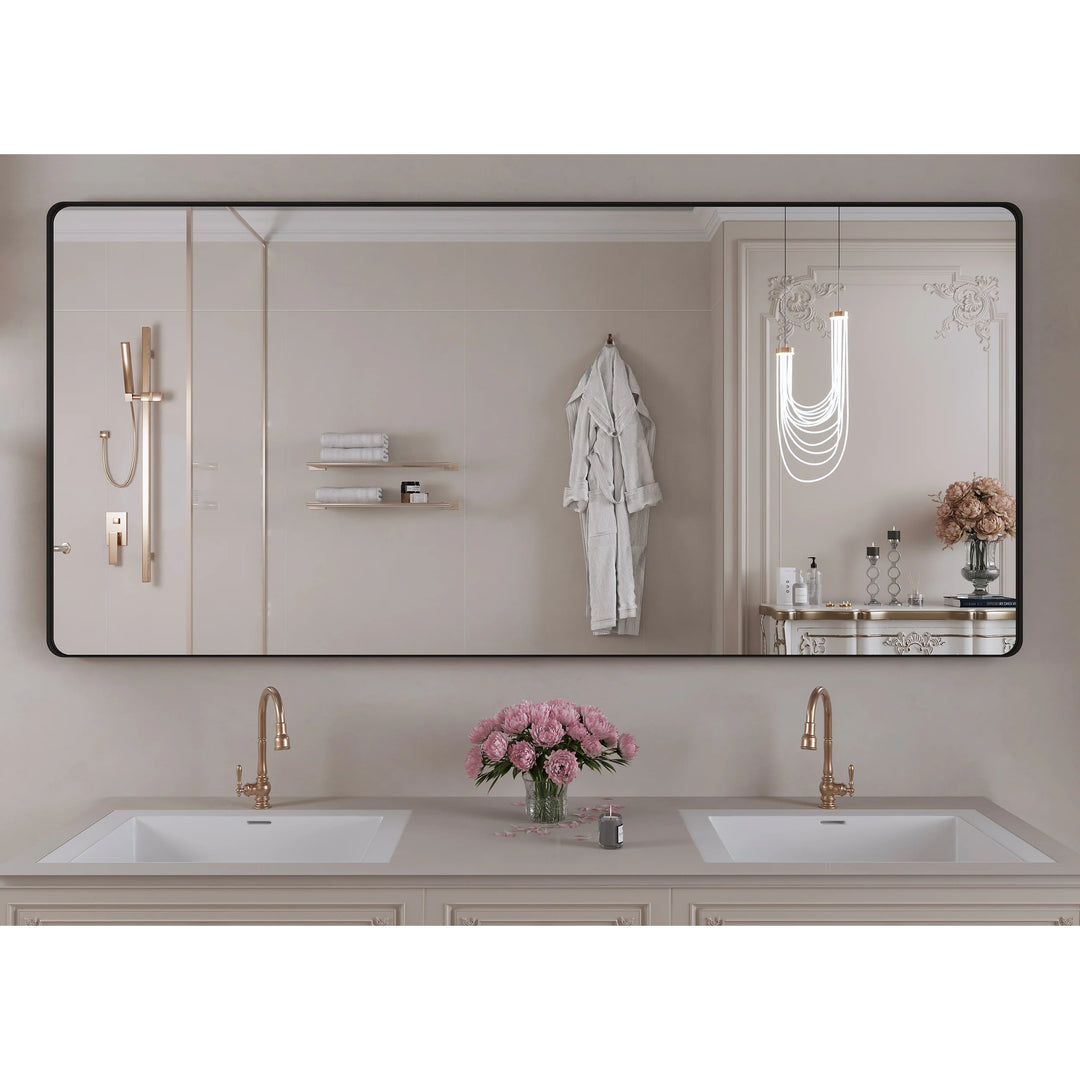 Quivaraview Rectangular Aluminum Framed Bathroom Vanity Mirror