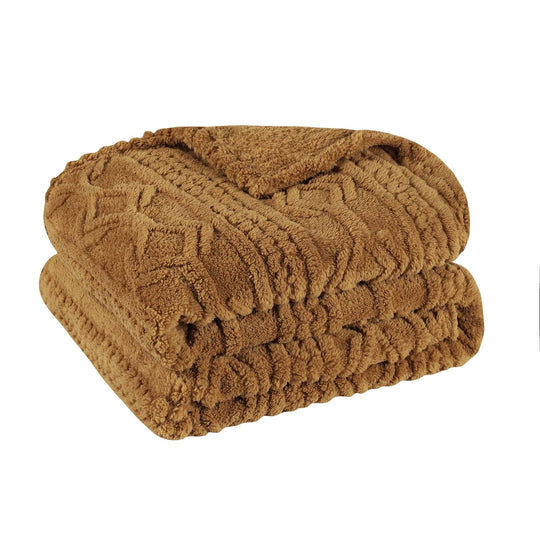 Arctic Boho Jacquard Plush Fluffy Fleece Blanket