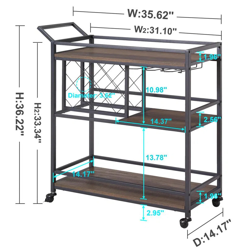 Guinna Metal Bar Cart