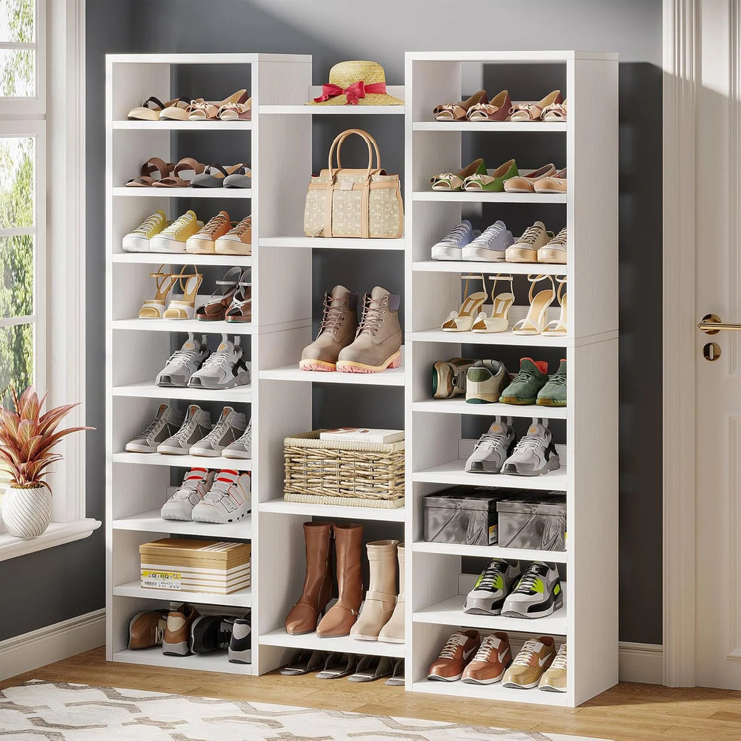 14-Tier Shoe Rack, 46 Pairs Freestanding Tall Entryway Shoe Organizer