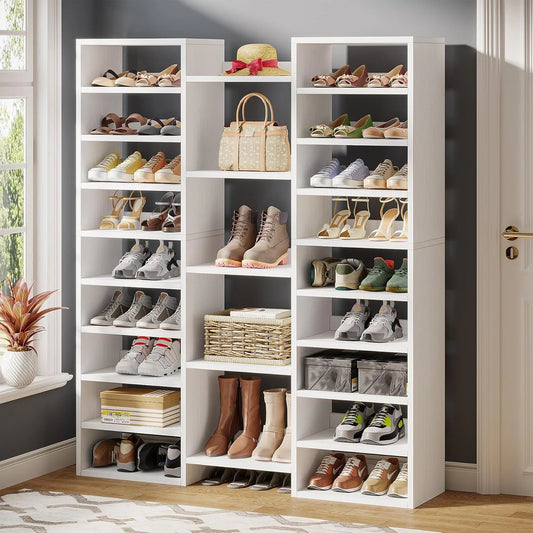 14-Tier Shoe Rack, 46 Pairs Freestanding Tall Entryway Shoe Organizer