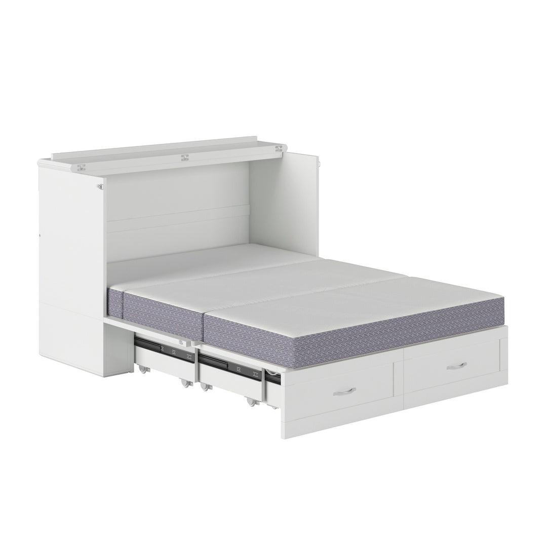 Hamilton Murphy Bed Chest with Mattress and Storage Drawer