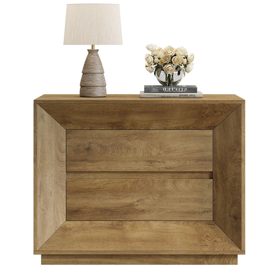Oversized Wide Nightstand Set of 2, 35.4" Large Night Stand with Drawers