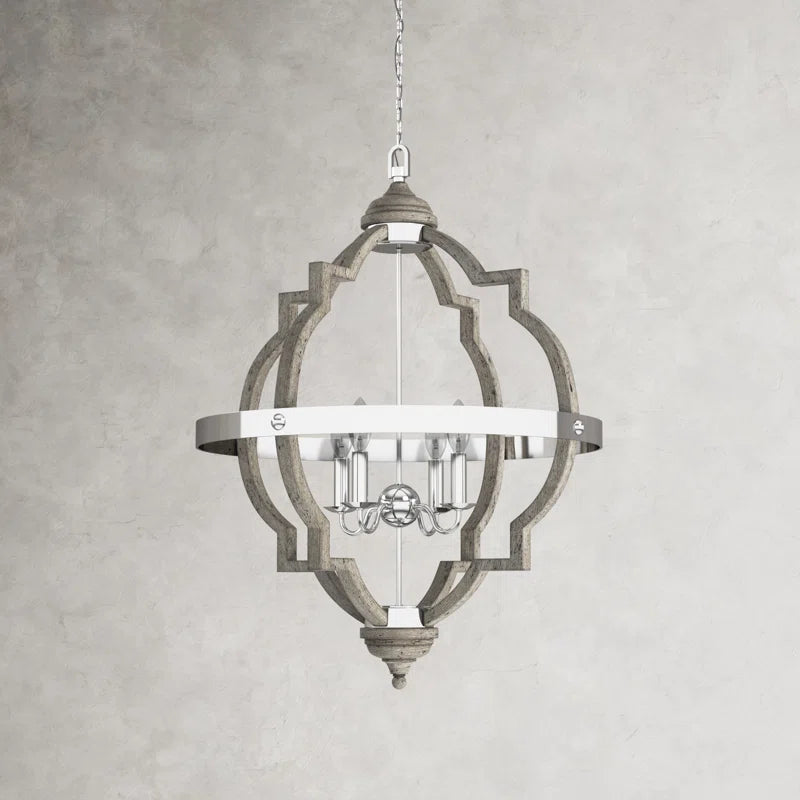 Freemont 4 - Light Dimmable Lantern Geometric Chandelier