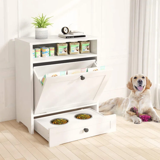 2-Tier Stainless Steel Pet Feeding Station