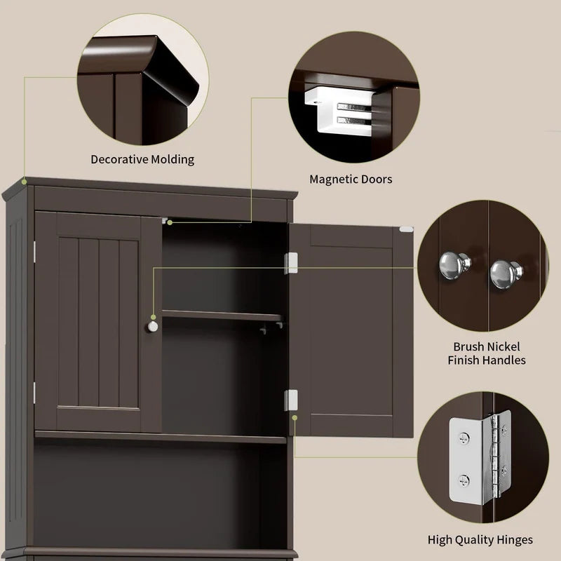 Bathroom Storage Cabinet, Toilet Storage Cabinet, Bathroom Shelf over the Toilet, Space Saver Toilet