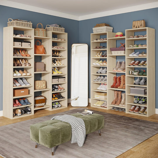 14-Tier Shoe Rack, 46 Pairs Freestanding Tall Entryway Shoe Organizer