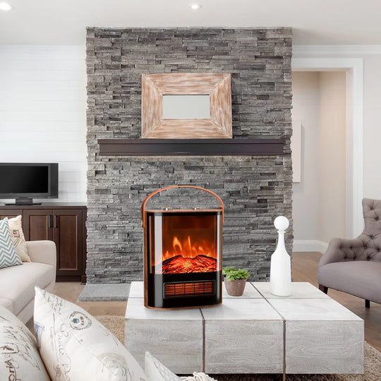 1500-Watt Portable Electric Space Heater with Realistic 3D Flame