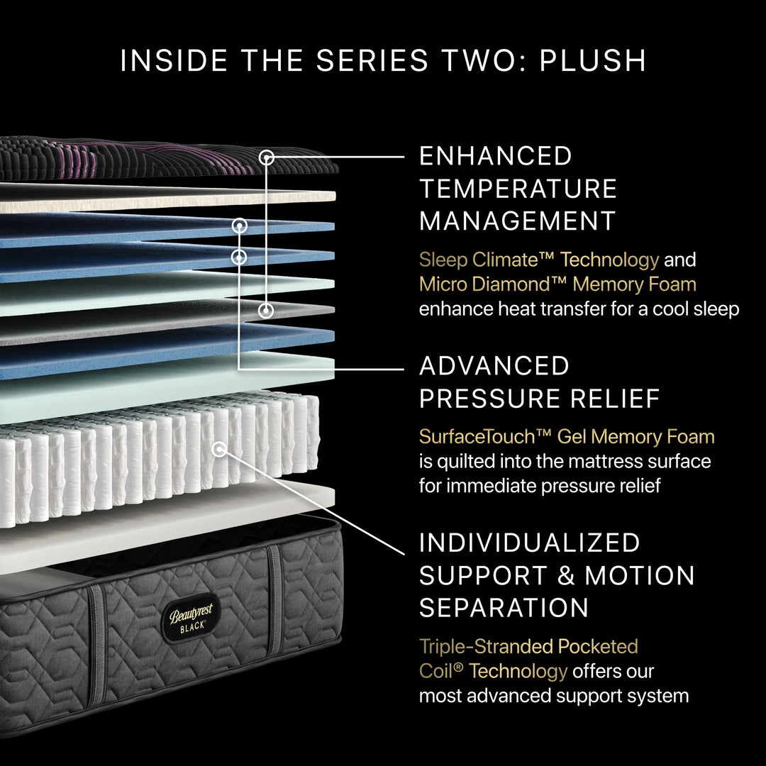 Black Series Two 15.25" Plush Mattress