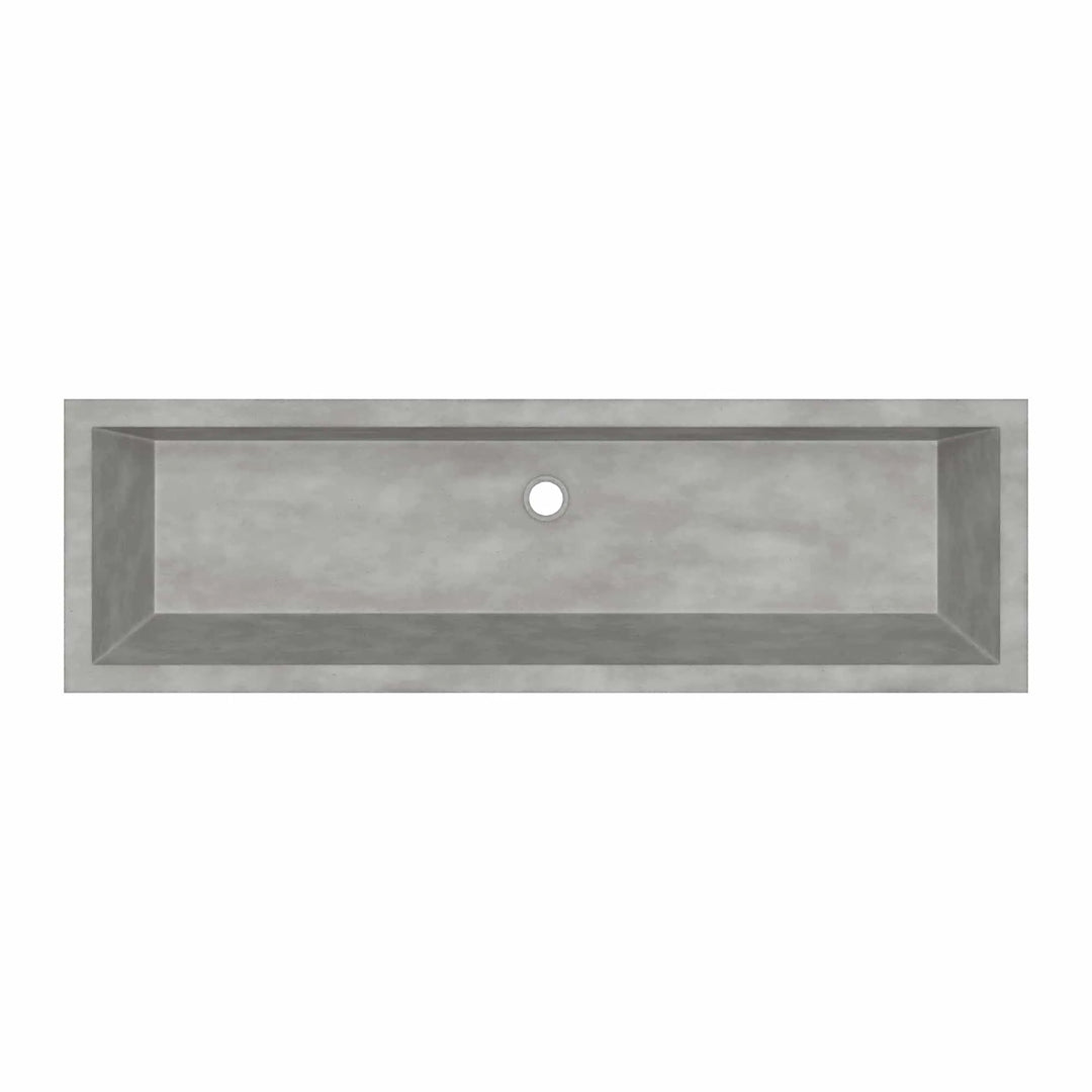 Arcata Nativestone Concrete Undermount Trough Bathroom Sink
