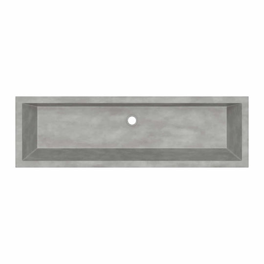 Arcata Nativestone Concrete Undermount Trough Bathroom Sink