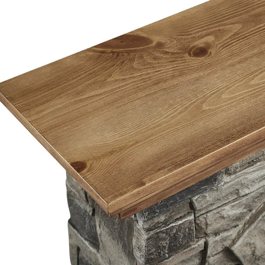 40 In. Faux Stone Freestanding Electric Fireplace - 40" in Width