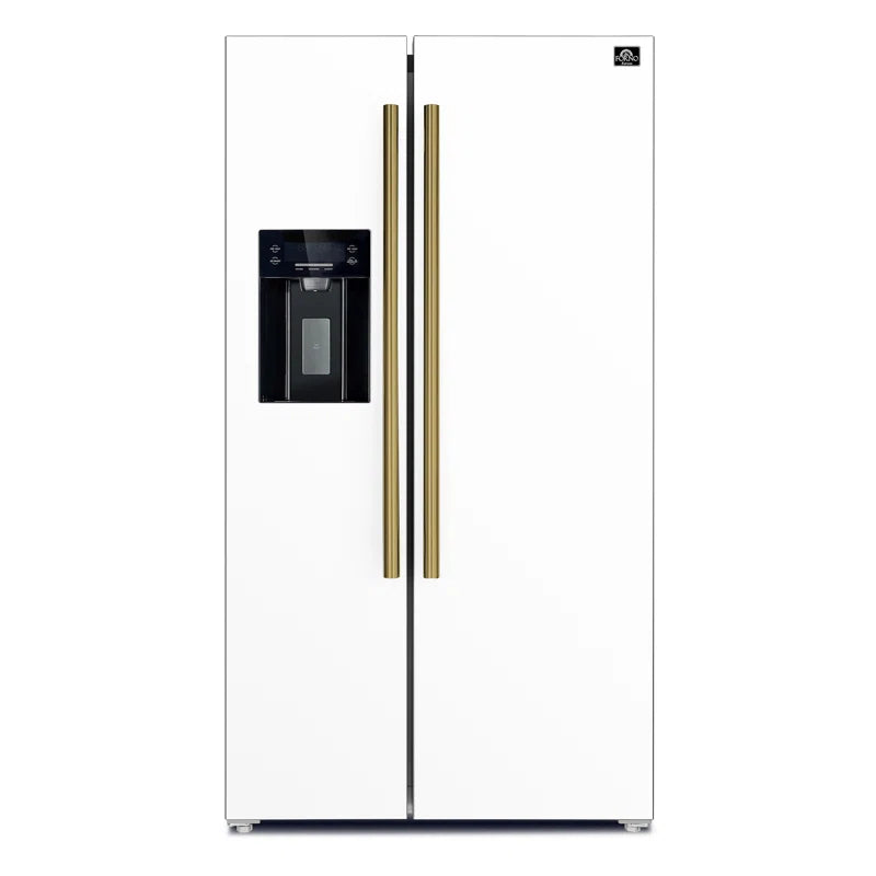 Salerno 36-Inch Side-By-Side 20 Cu.Ft Refrigerator with External Ice & Water Dispenser