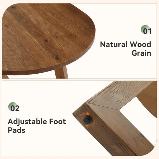 Solid Wood Dining Table, Kitchen Table, Living Room Office Accent Dining Table Gathering Table