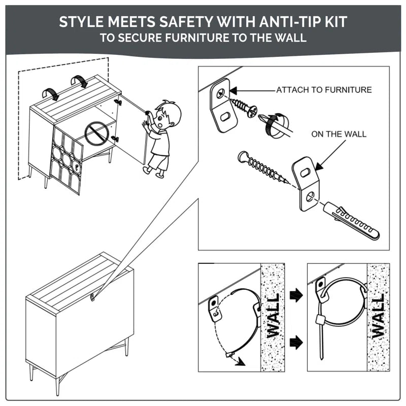 Alfidale 2-Door Wood Storage Cabinet