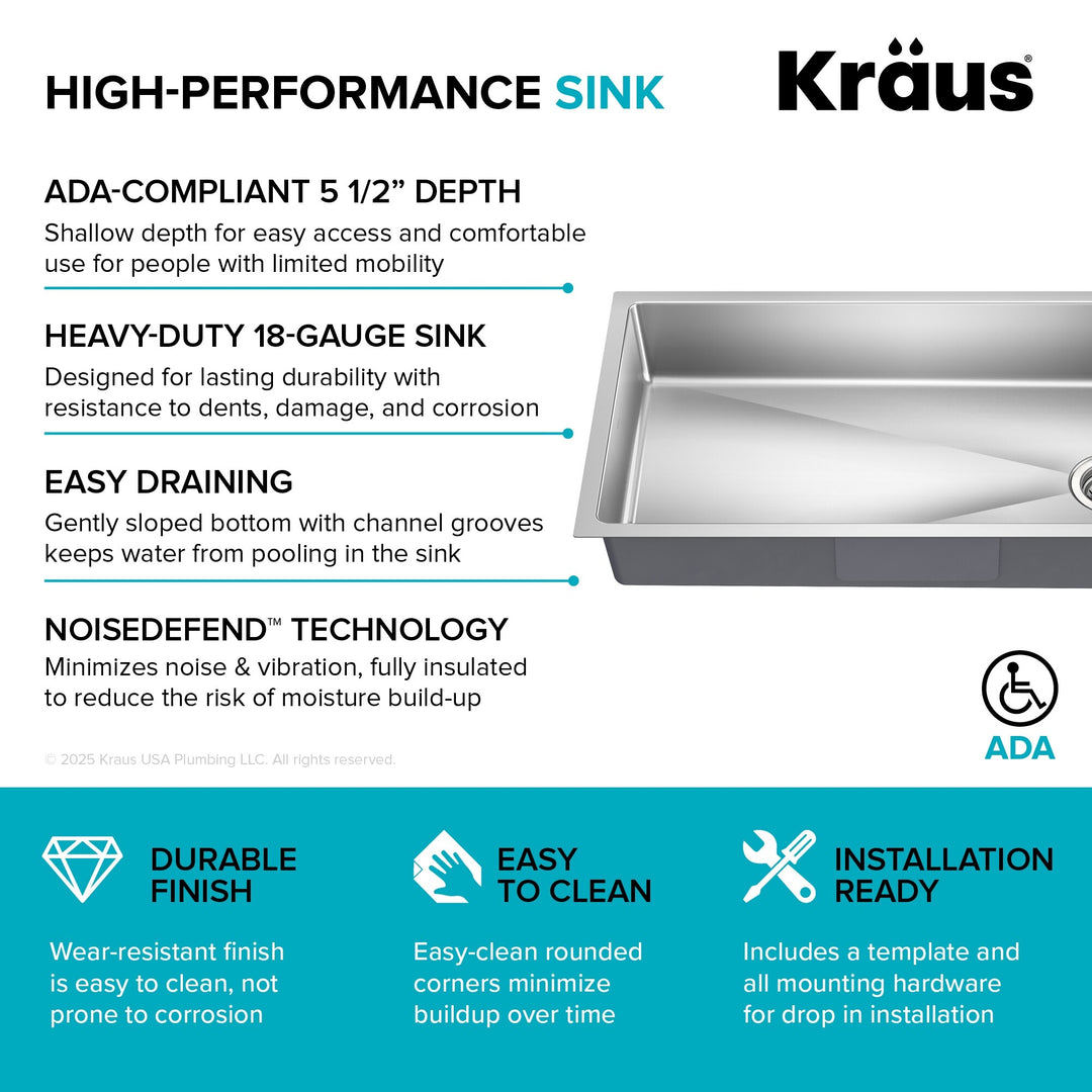 Fairlane Undermount 18 Gauge Stainless Steel Kitchen Sink