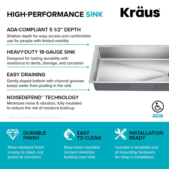 Fairlane Undermount 18 Gauge Stainless Steel Kitchen Sink
