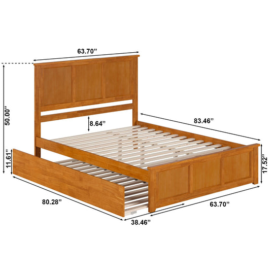 Madison Platform Bed with Matching Footboard & Trundle