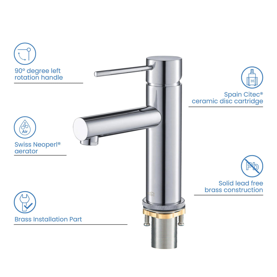 Luxury Single Hole Bathroom Faucet